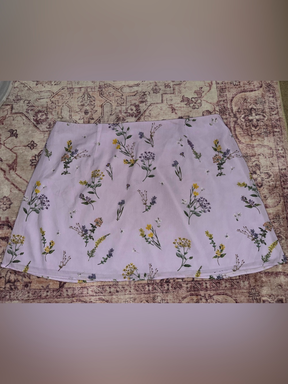 Showpo plus size 16 floral lavender skirt